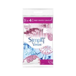 Pack of 12 Gillette Simply Venus Disposable Razors Body Hair Shaver